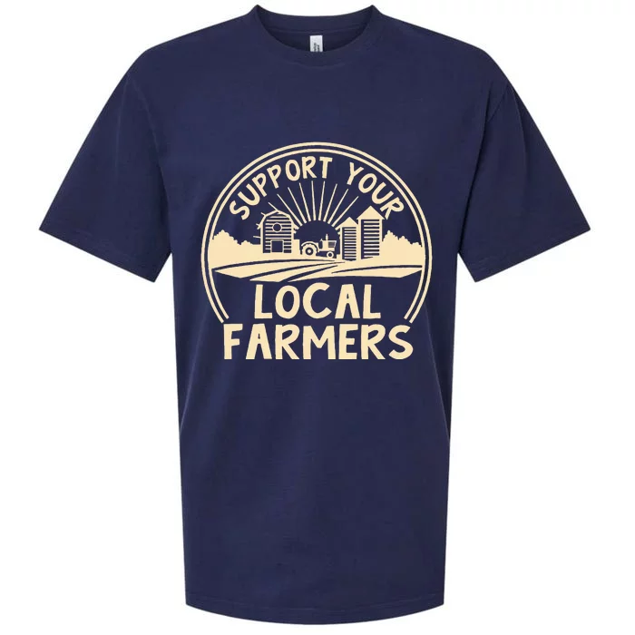 Support Your Local Farmers Design Sueded Cloud Jersey T-Shirt