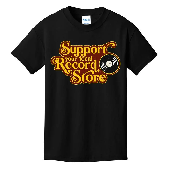 Support Your Local Record Store Vinyl Collectors Music Kids T-Shirt