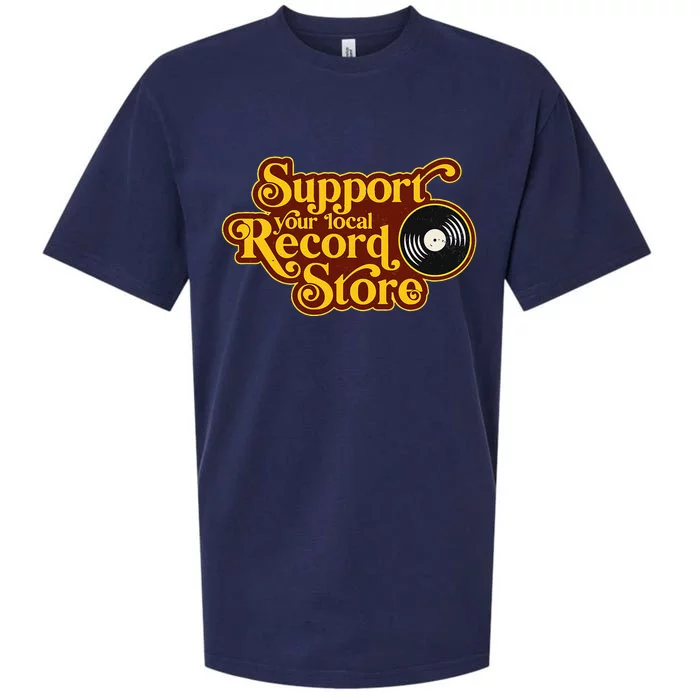 Support Your Local Record Store Vinyl Collectors Music Sueded Cloud Jersey T-Shirt