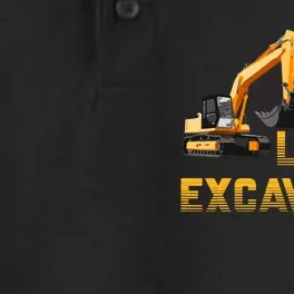 See You Later Excavator For Boy Funny Dry Zone Grid Performance Polo