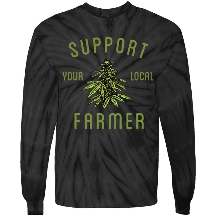 Support Your Local Farmer Tie-Dye Long Sleeve Shirt