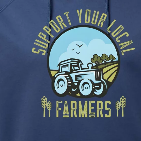 Support Your Local Farmers Performance Fleece Hoodie