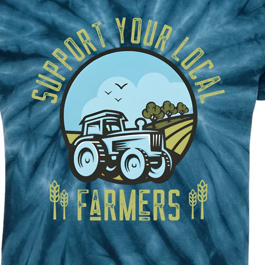 Support Your Local Farmers Kids Tie-Dye T-Shirt