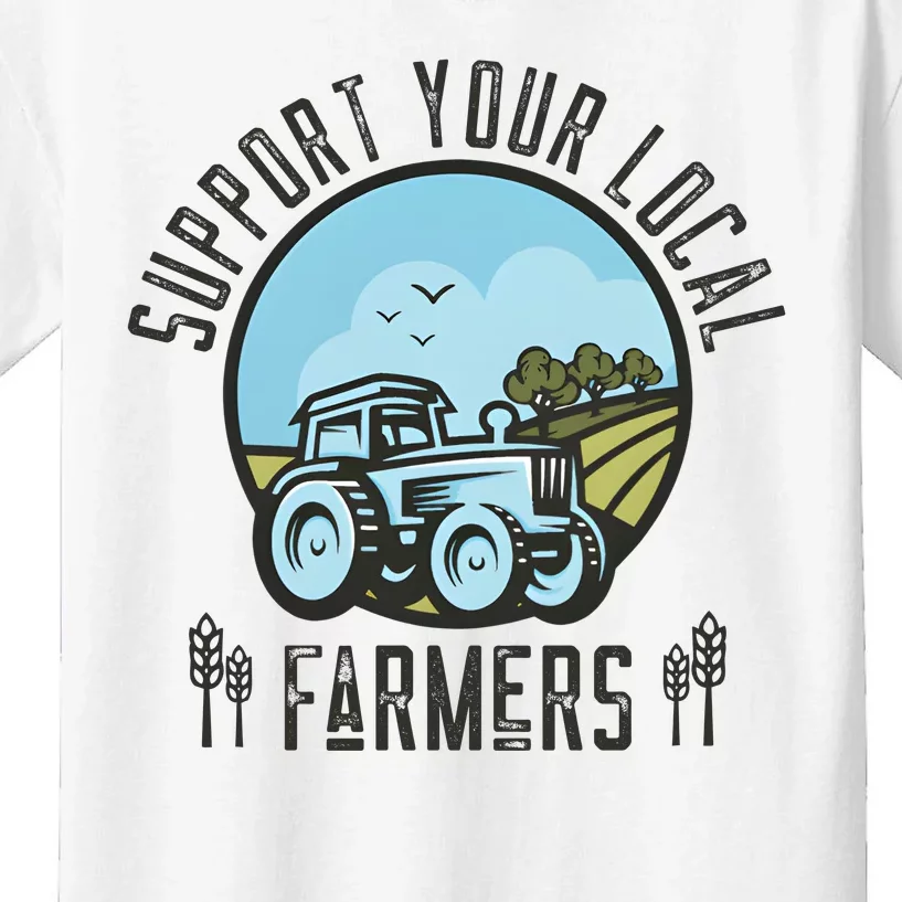 Support Your Local Farmers Kids T-Shirt