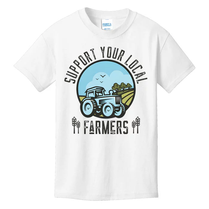 Support Your Local Farmers Kids T-Shirt