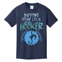 Support Your Local Hooker Funny Fishing Kids T-Shirt