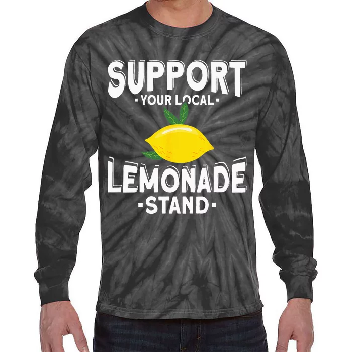 Support Your Local Lemonade Stand Tie-Dye Long Sleeve Shirt