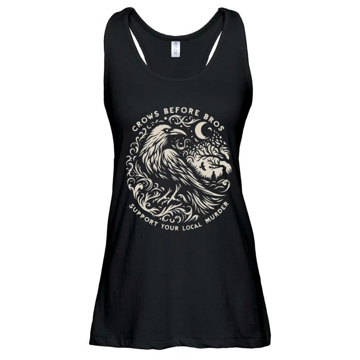 Support Your Local Murder Crows Before Bros Funny Gift Ladies Essential Flowy Tank