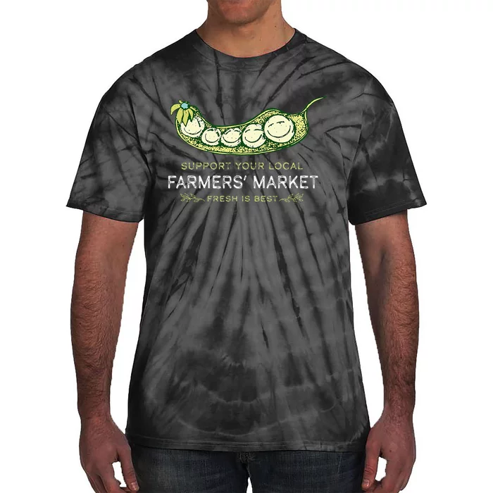 Support Your Local Outdoor Farmers Market Funny Graphic Tie-Dye T-Shirt