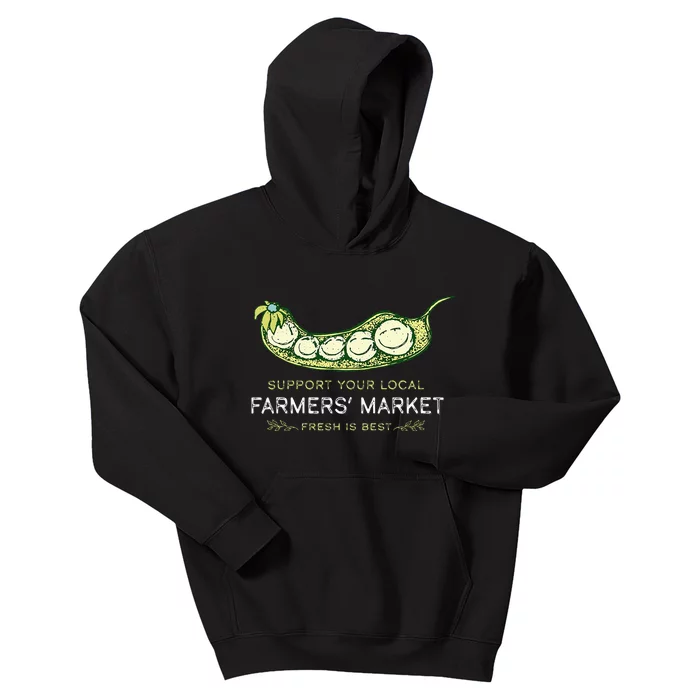 Support Your Local Outdoor Farmers Market Funny Graphic Kids Hoodie