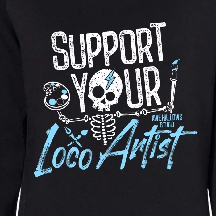 Support Your Loco Artist Womens California Wash Sweatshirt