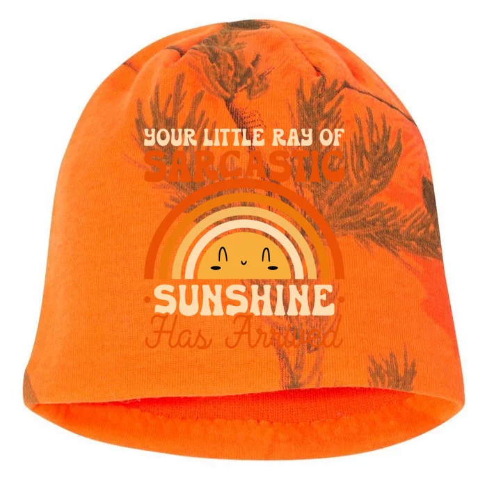 Sarcastic Your Little Ray Of Sarcastic Sunshine Has Arrived Gift Kati - Camo Knit Beanie