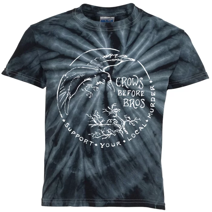 Support Your Local Murder Crows Before Bros Kids Tie-Dye T-Shirt