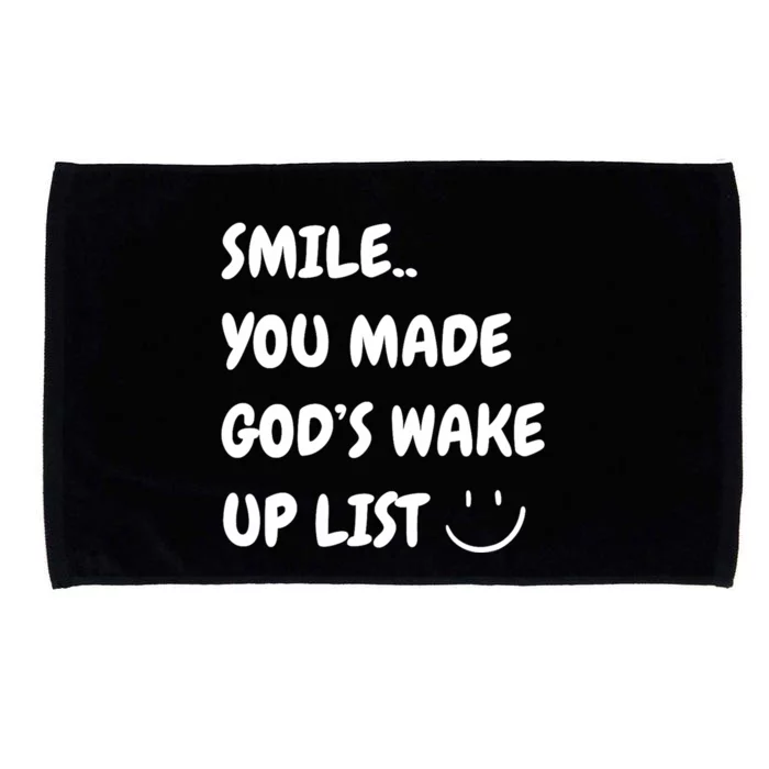 Smile You Made GodS Wake Up List Christian Microfiber Hand Towel