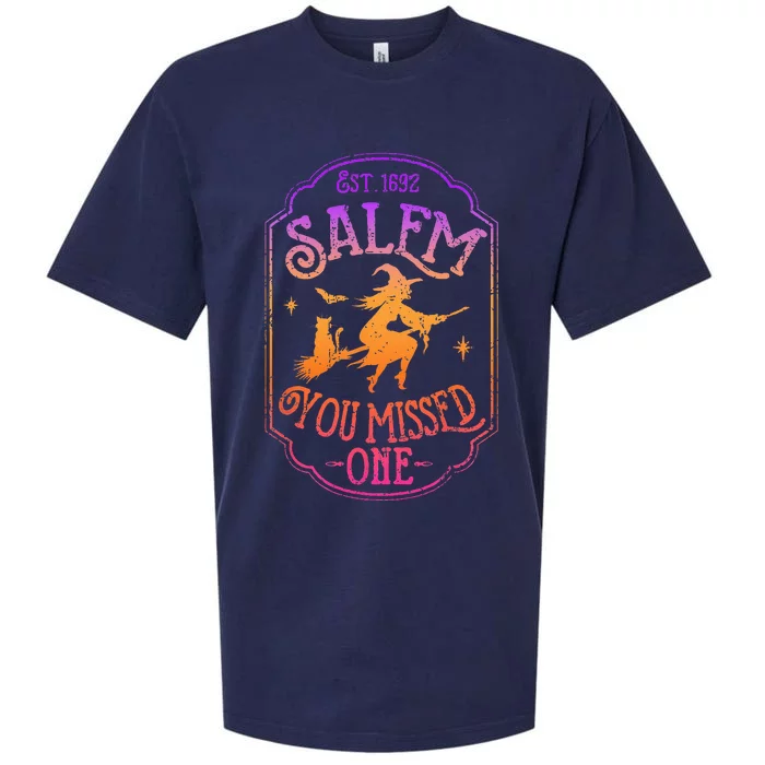 Salem You Missed One Halloween Feminist Witch Trials Sueded Cloud Jersey T-Shirt