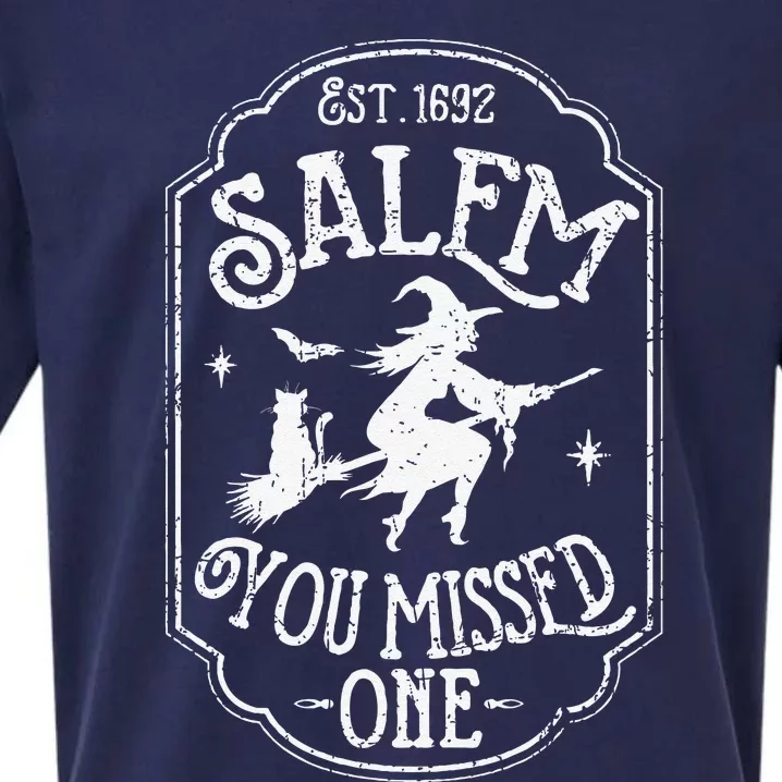 Salem You Missed One Halloween Feminist Salem Witch Trials Sueded Cloud Jersey T-Shirt