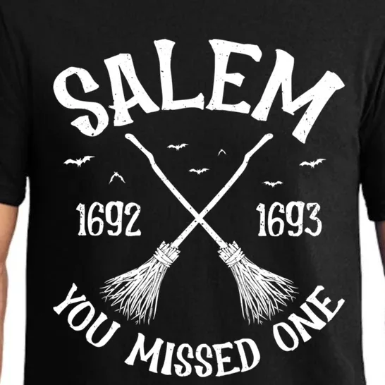 Salem You Missed One Witch Trials Brooms Funny Halloween Gift Pajama Set