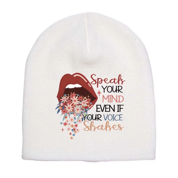 Speak Your Mind Even If Your Voice Shakes Feminist Ruth Bader Ginsberg RBG Short Acrylic Beanie