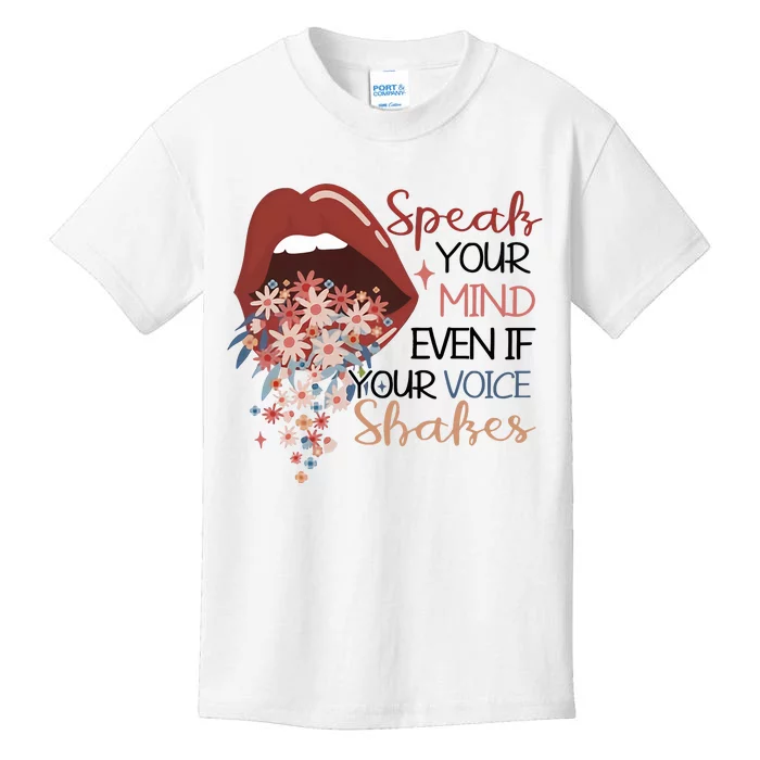 Speak Your Mind Even If Your Voice Shakes Feminist Ruth Bader Ginsberg RBG Kids T-Shirt