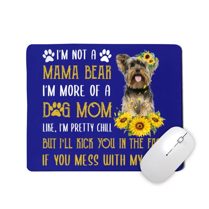 Sunflower Yorkie Mom Mothers Day Dog Mom Gift Mousepad