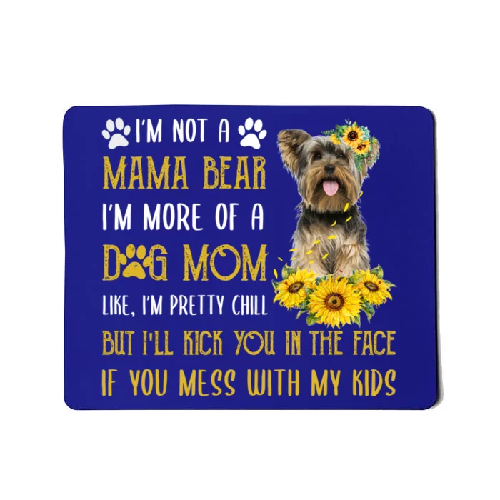 Sunflower Yorkie Mom Mothers Day Dog Mom Gift Mousepad