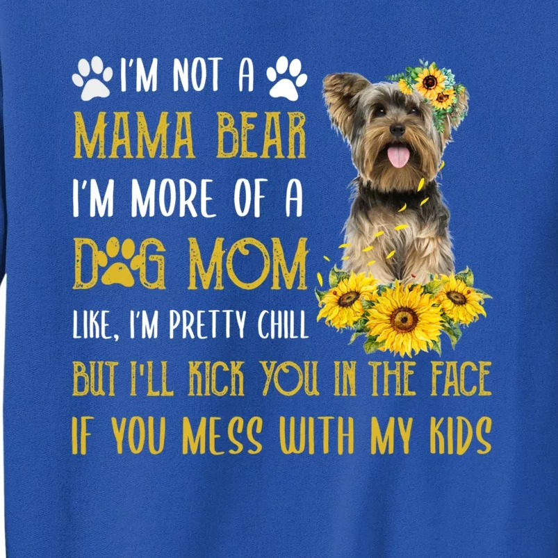 Sunflower Yorkie Mom Mothers Day Dog Mom Gift Tall Sweatshirt