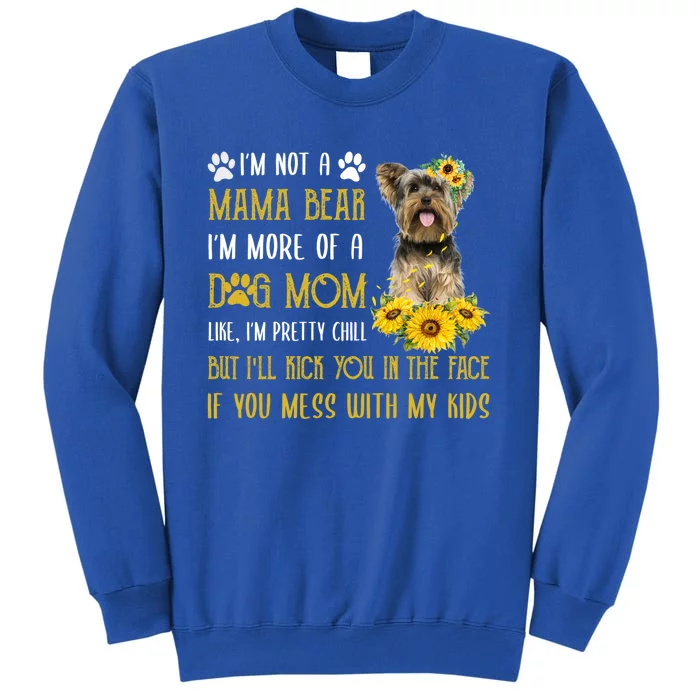 Sunflower Yorkie Mom Mothers Day Dog Mom Gift Tall Sweatshirt