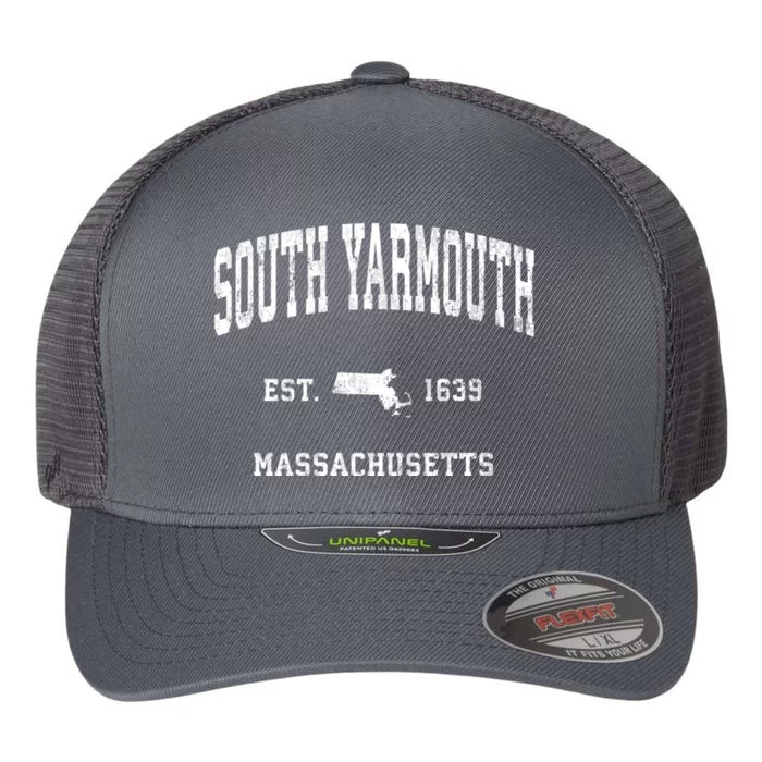 South Yarmouth Massachusetts Ma Vintage Athletic Sports Flexfit Unipanel Trucker Cap