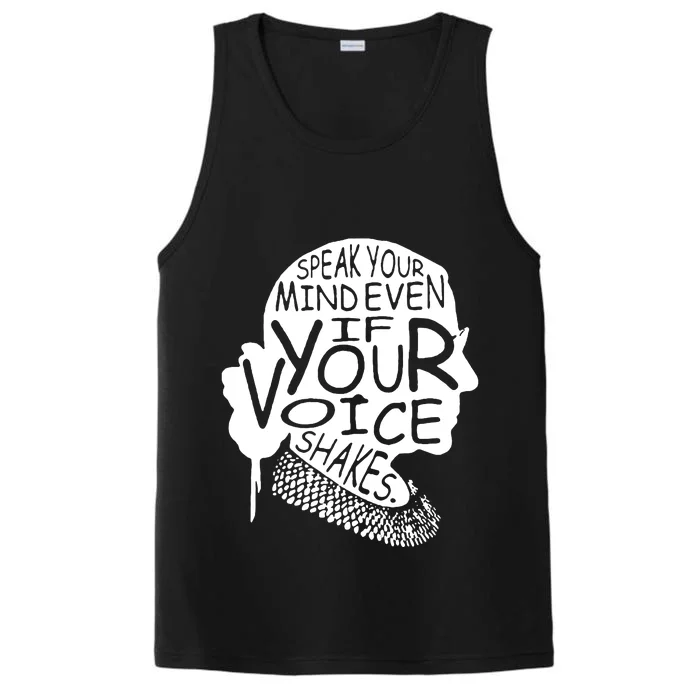 Speak Your Mindeven If Your Voice Shakes Gift Performance Tank