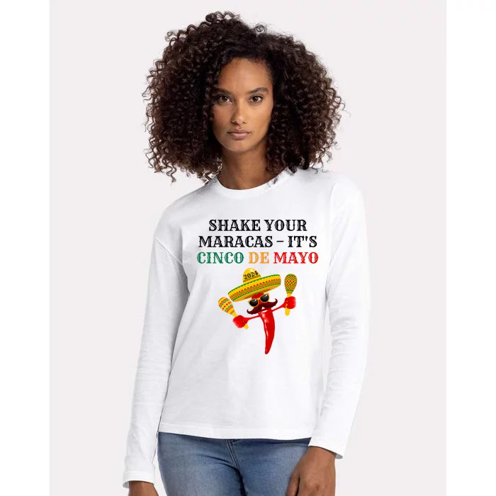 Shake Your Maracas ItS Cinco De Mayo Womens Cotton Relaxed Long Sleeve T-Shirt