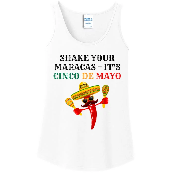 Shake Your Maracas ItS Cinco De Mayo Ladies Essential Tank