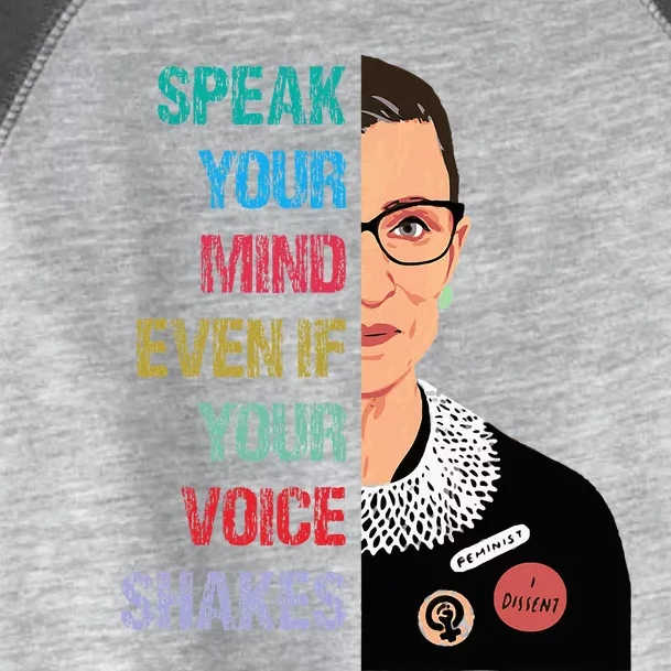 Speak Your Mind Even If Your Voice Shakes Feminist Toddler Fine Jersey T-Shirt