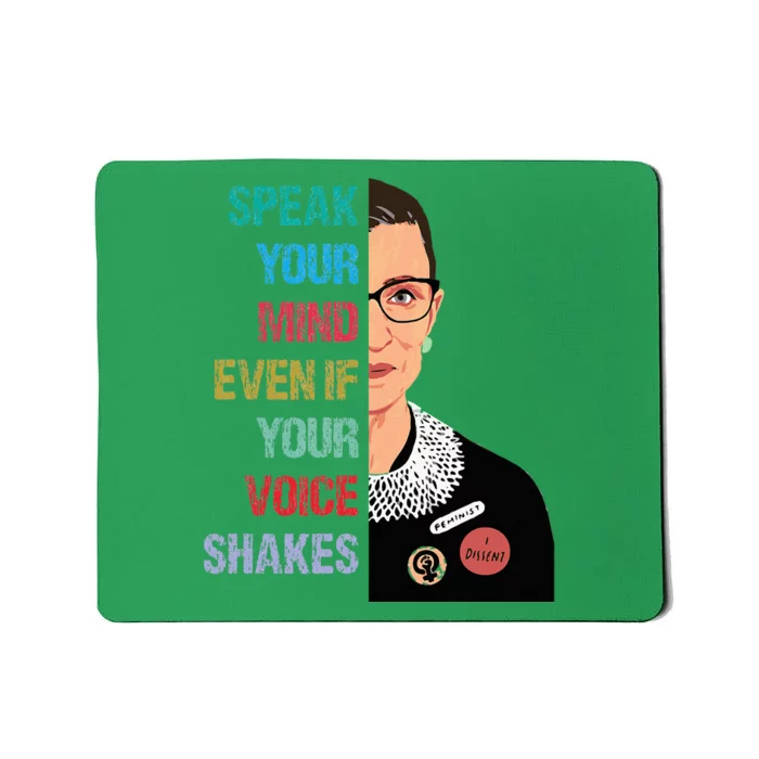 Speak Your Mind Even If Your Voice Shakes Feminist Mousepad