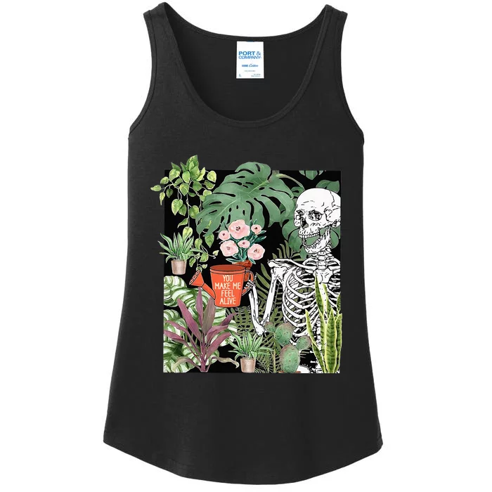 Skeleton You Make Me Feel Alive Funny Plant Ladies Essential Tank