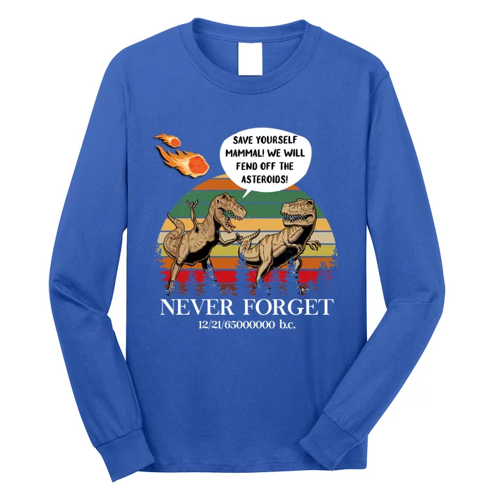 TeeShirtPalace | Save Yourself Mammal We Will Fend Off The Asteroids Gift  Long Sleeve Shirt