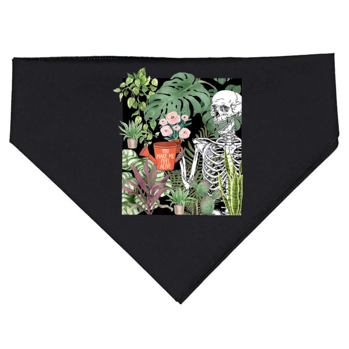 Skeleton You Make Me Feel Alive Funny Plant USA-Made Doggie Bandana