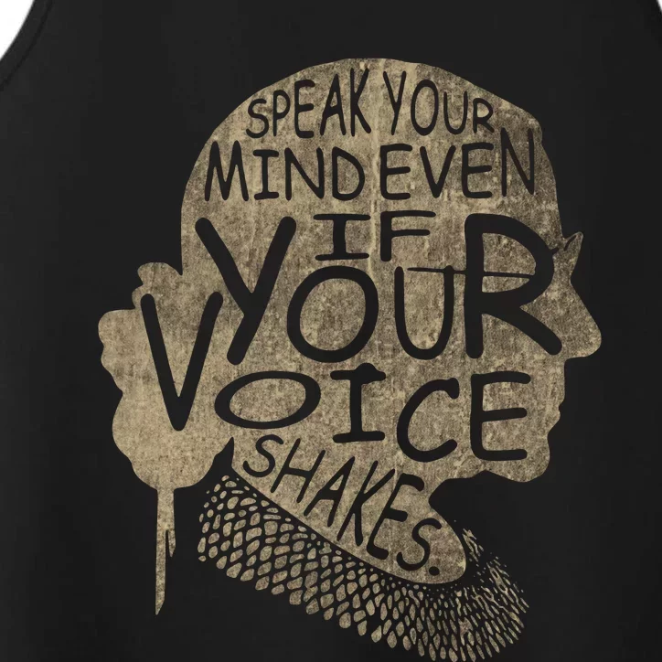 Speak Your Mind Even If Your Voice Shake Performance Tank