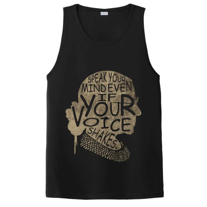 Speak Your Mind Even If Your Voice Shake Performance Tank