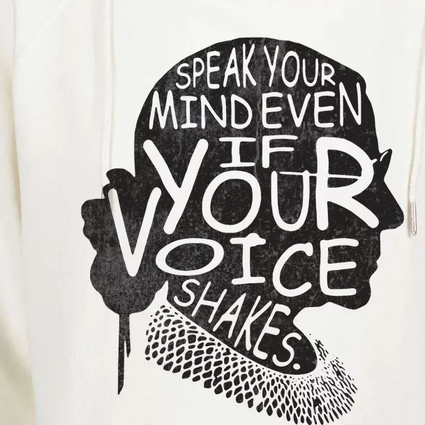 Speak Your Mind Even If Your Voice Shake Womens Funnel Neck Pullover Hood