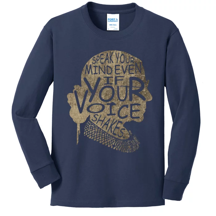 Speak Your Mind Even If Your Voice Shake Kids Long Sleeve Shirt