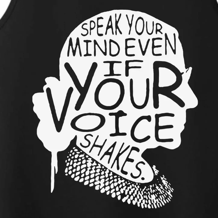 Speak Your Mind Even If Your Voice Shakes Performance Tank