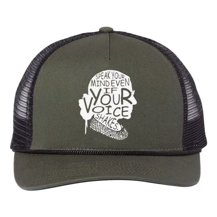 Speak Your Mind Even If Your Voice Shakes Retro Rope Trucker Hat Cap