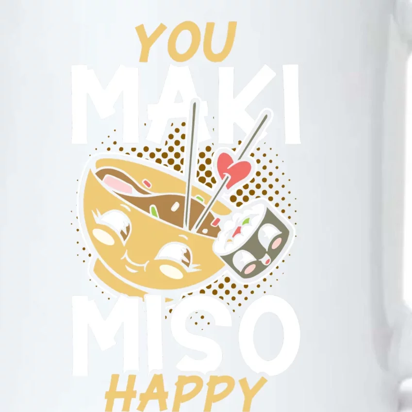 Sushi You Maki Miso Happy Sushi Lover Gift Black Color Changing Mug