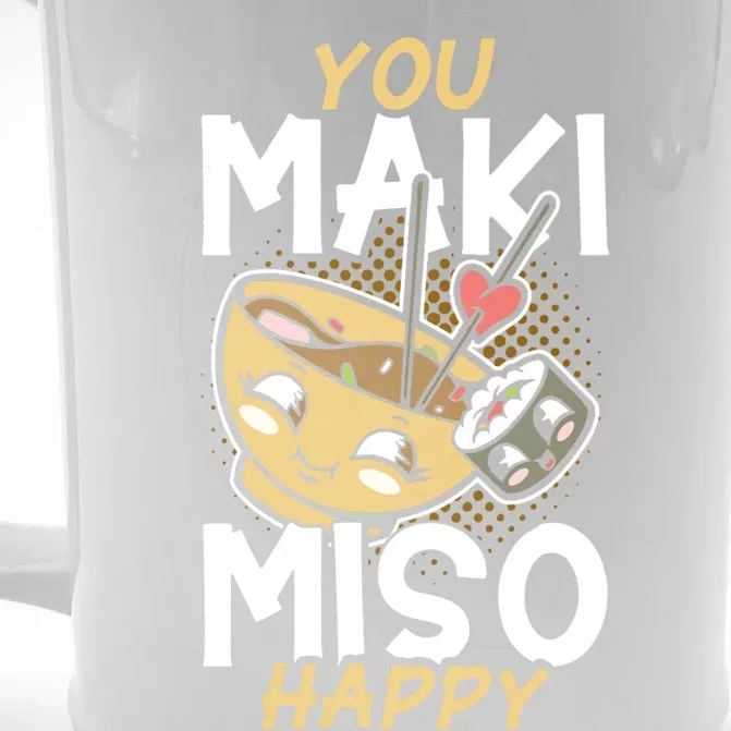 Sushi You Maki Miso Happy Sushi Lover Gift Front & Back Beer Stein