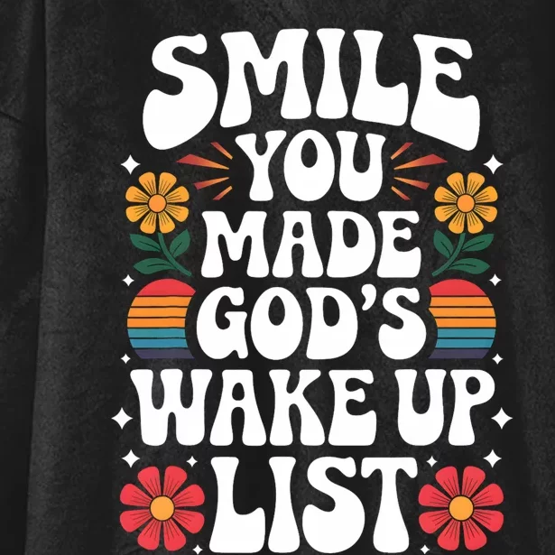 Smile You Made GodS Wake Up List Christian Jesus Faith Hooded Wearable Blanket