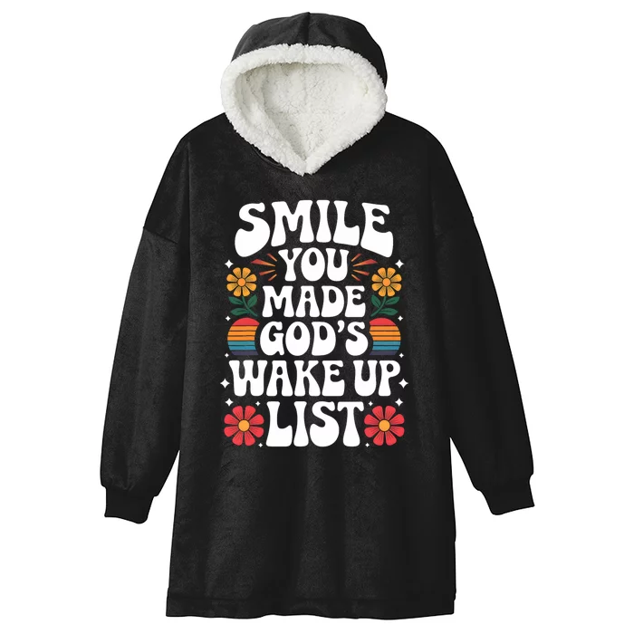 Smile You Made GodS Wake Up List Christian Jesus Faith Hooded Wearable Blanket