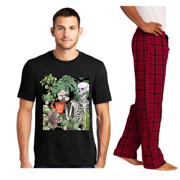 Skeleton You Make Me Feel Alive Funny Plant Pajama Set