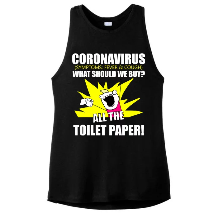 Symptoms Cough Fever Buy All The Toilet Paper Coronapocalypse Ladies Tri-Blend Wicking Tank