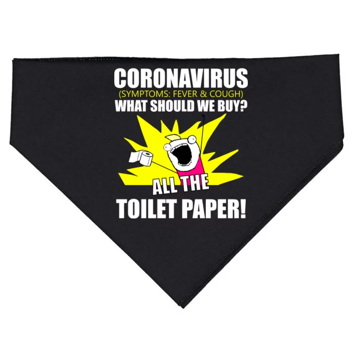 Symptoms Cough Fever Buy All The Toilet Paper Coronapocalypse USA-Made Doggie Bandana