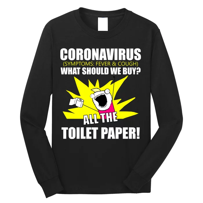 Symptoms Cough Fever Buy All The Toilet Paper Coronapocalypse Long Sleeve Shirt